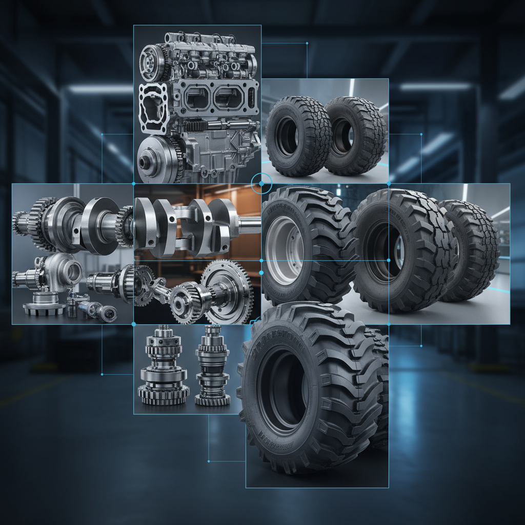 State-of-the-art warehouse facility with organized industrial equipment and FPT engines ready for distribution